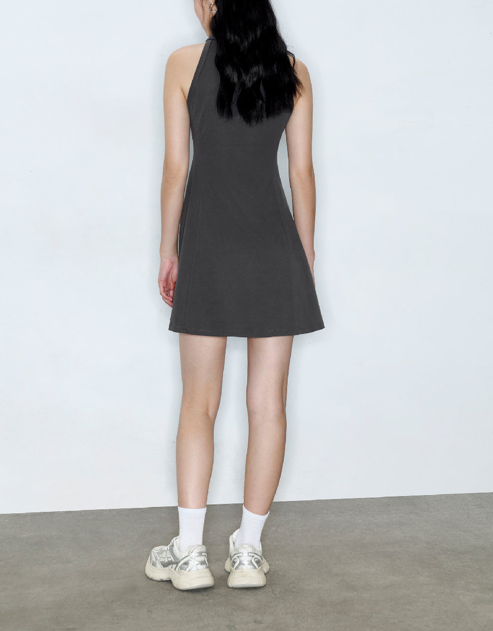 Letter Printed Sleeveless A-Line Dress