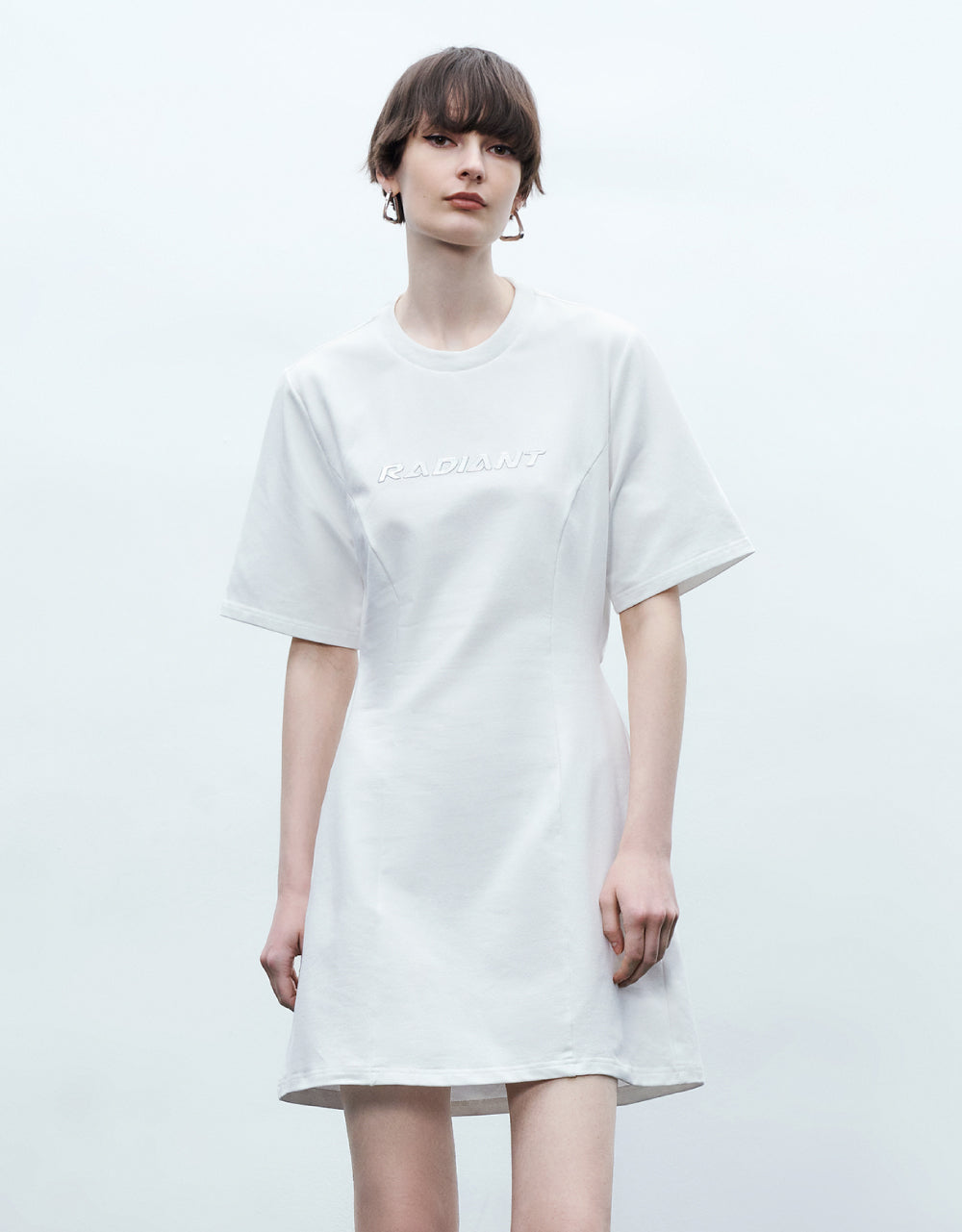 Letters Printed Crew Neck Dress