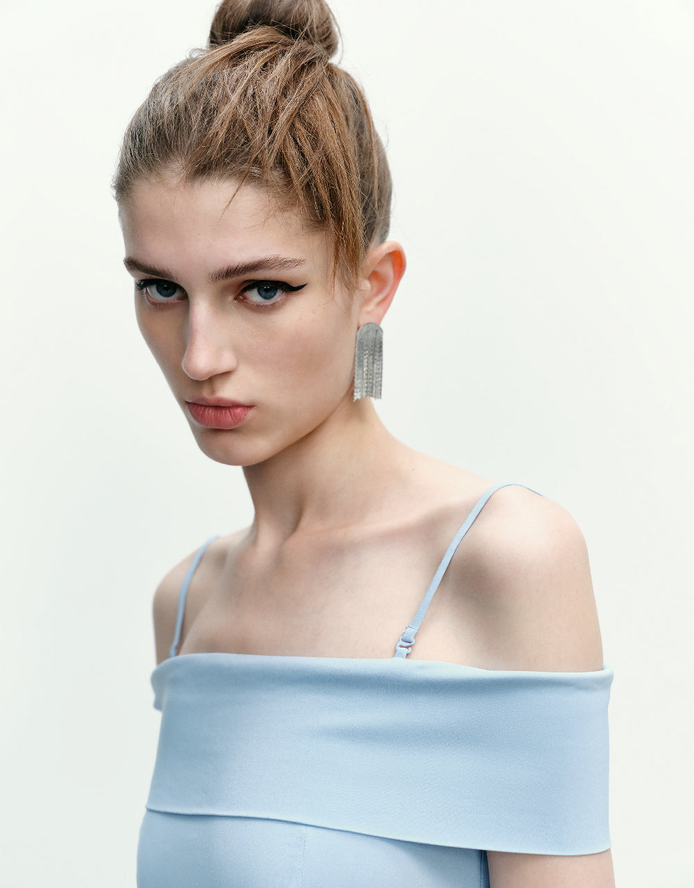 Sleeveless Off-Shoulder A-Line Dress