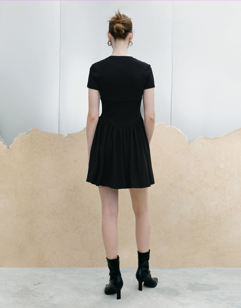 Crew Neck Straight Dress