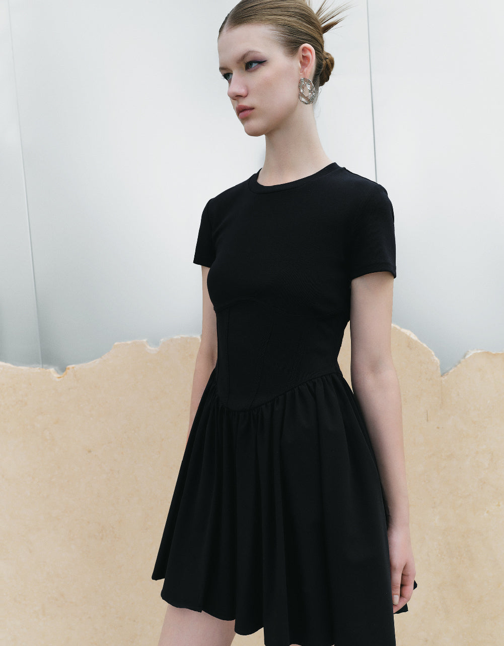 Crew Neck Straight Dress