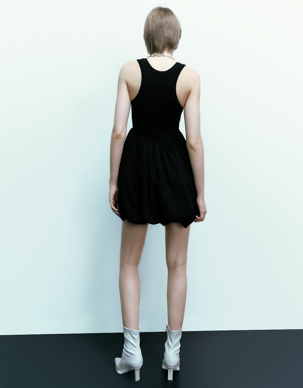 Sleeveless Crew Neck A-Line Dress