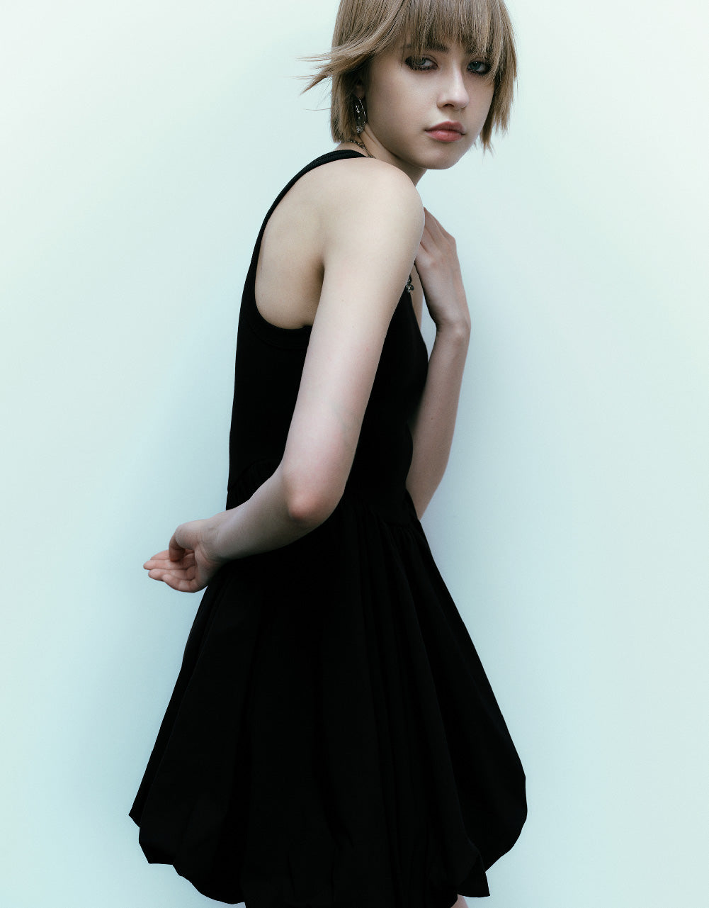 Sleeveless Crew Neck A-Line Dress