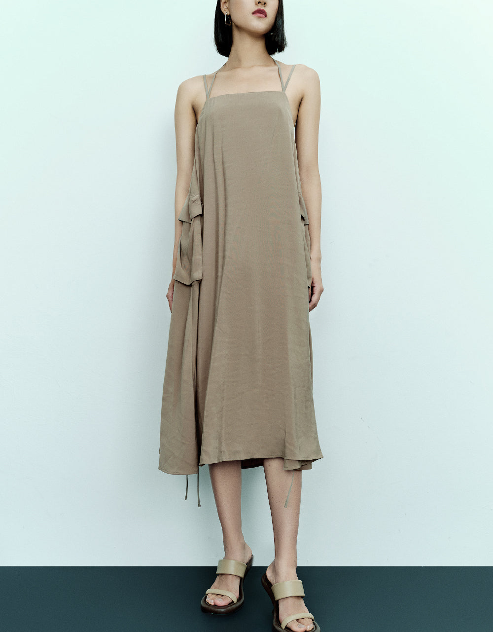 Sleeveless Midi A-Line Dress