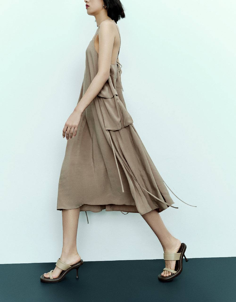 Sleeveless Midi A-Line Dress