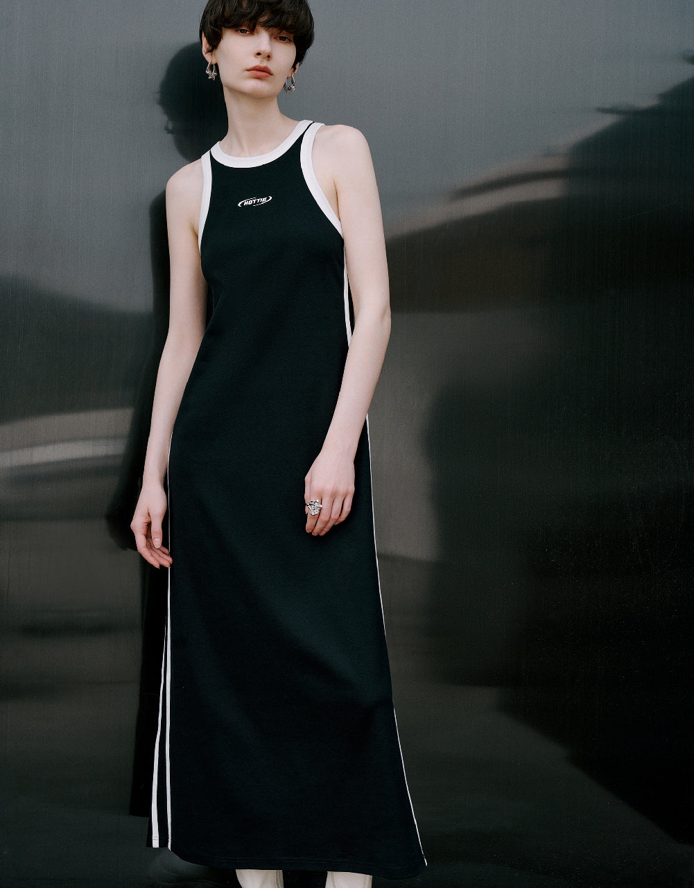 Sleeveless Crew Neck A-Line Dress