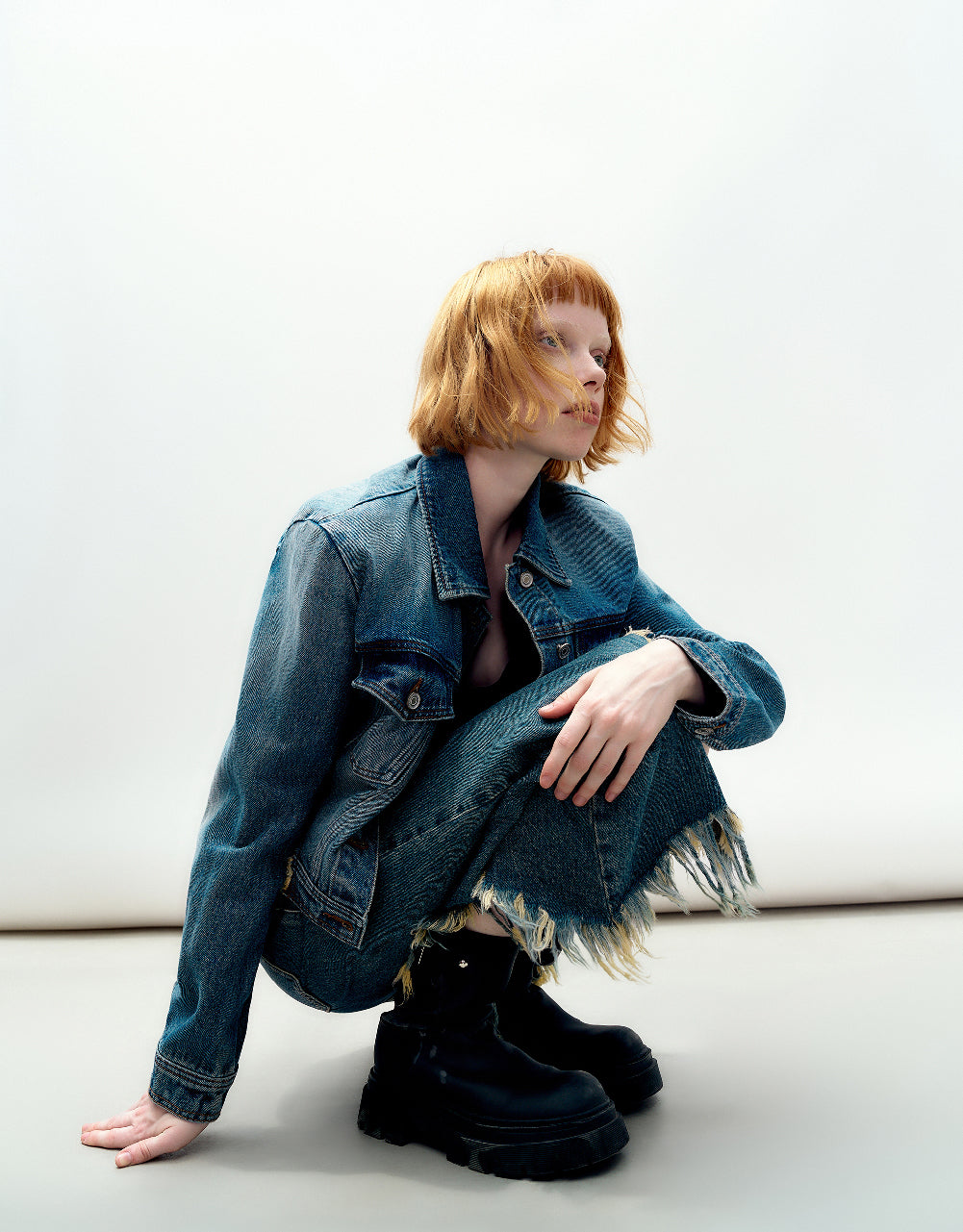 Raw Hem Denim Jacket