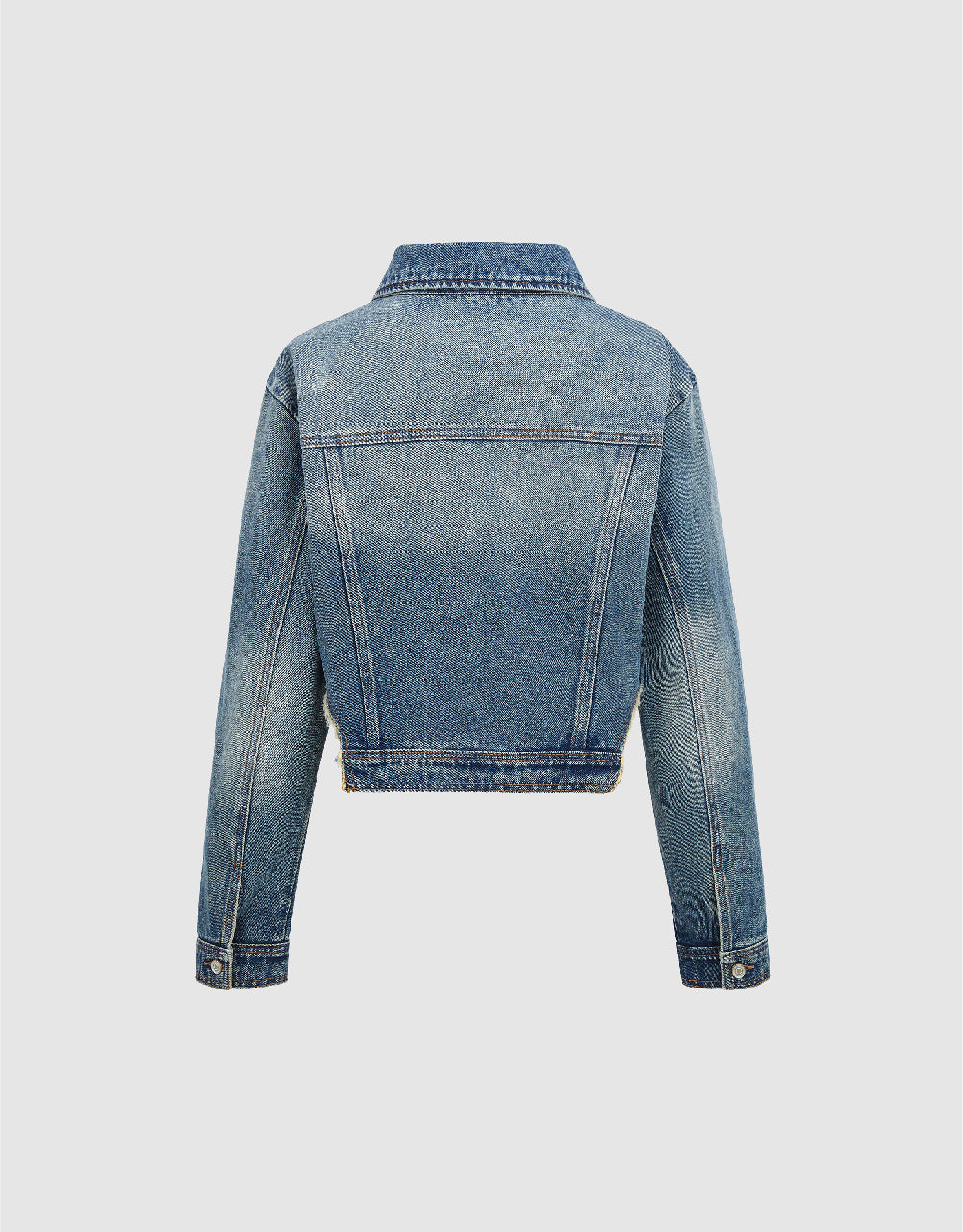 Raw Hem Denim Jacket