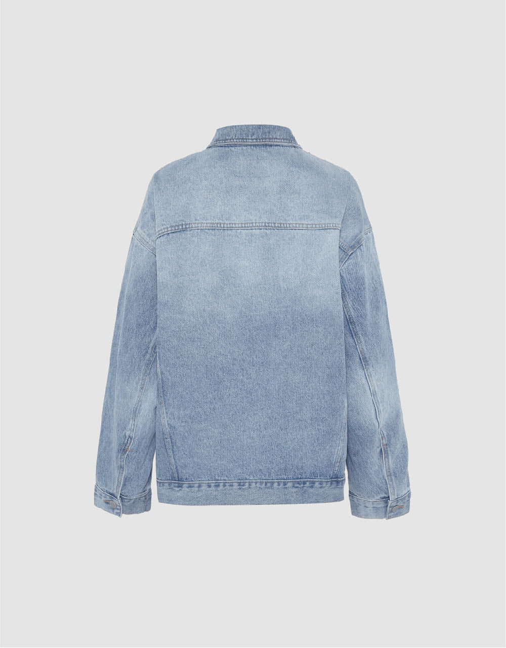 Rhinestone Décor Button Up Denim Jacket