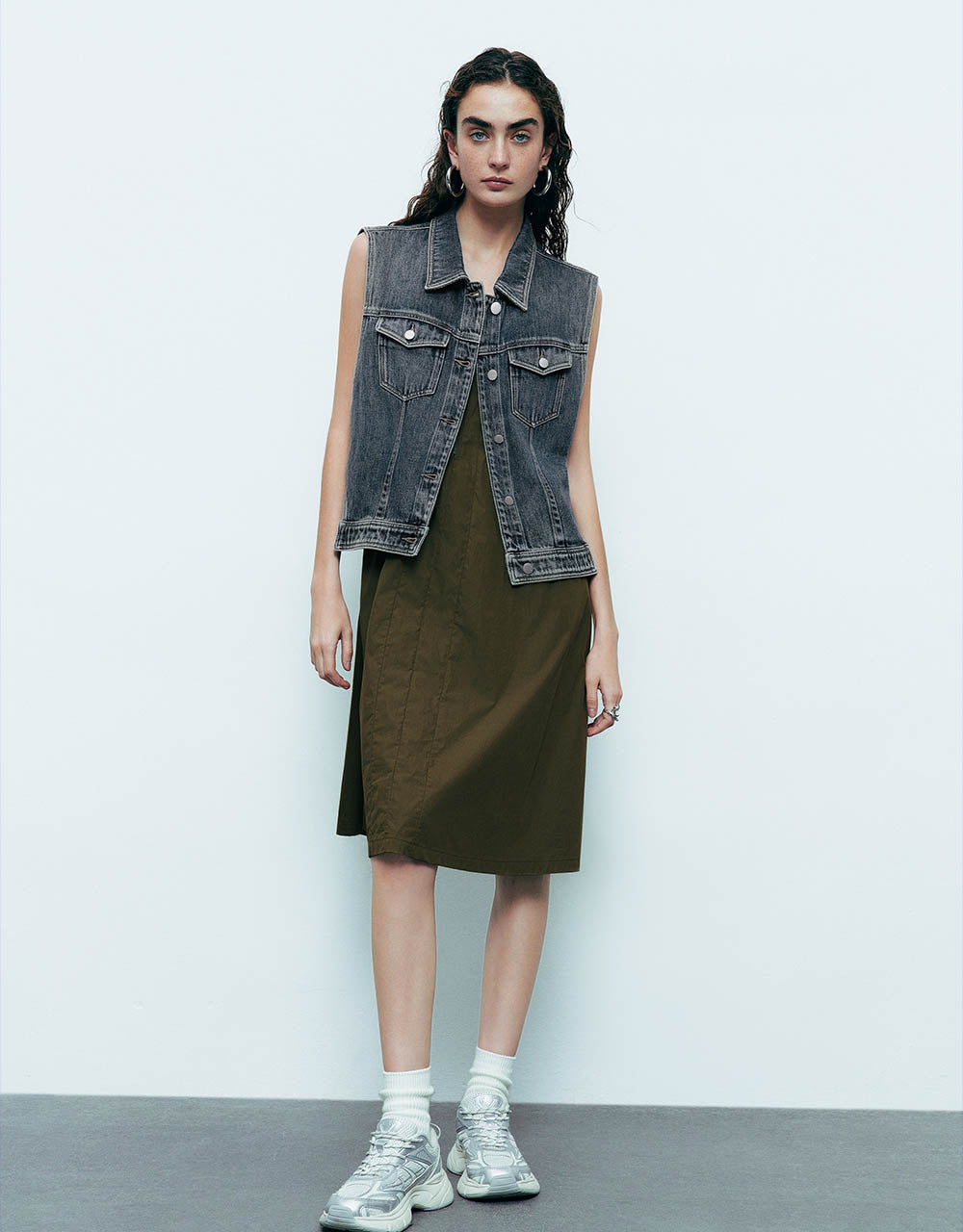 Lapel Denim Vest