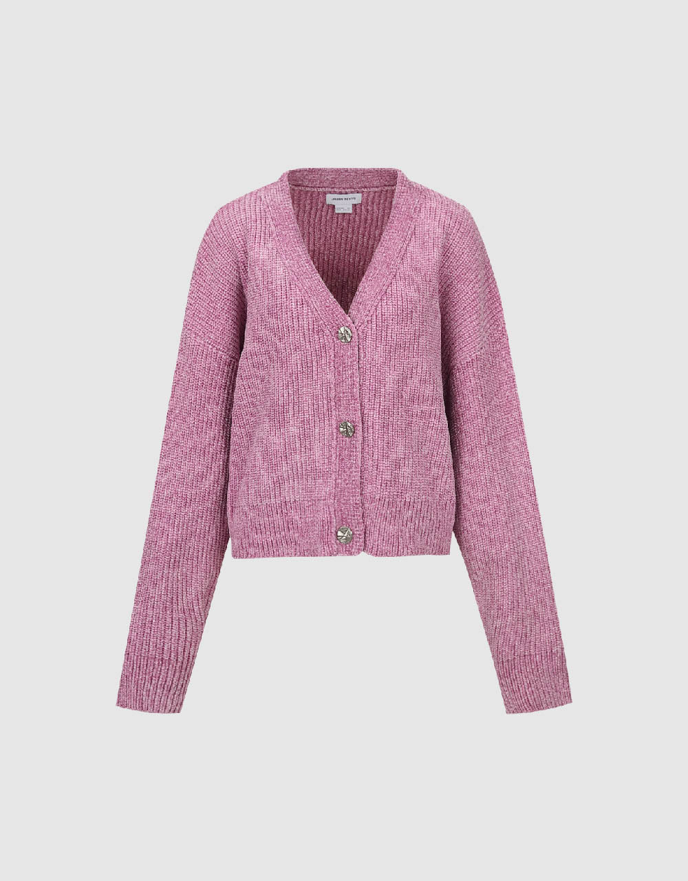 Drop Shoulder Sleeve V-Neck Knitted Cardigan