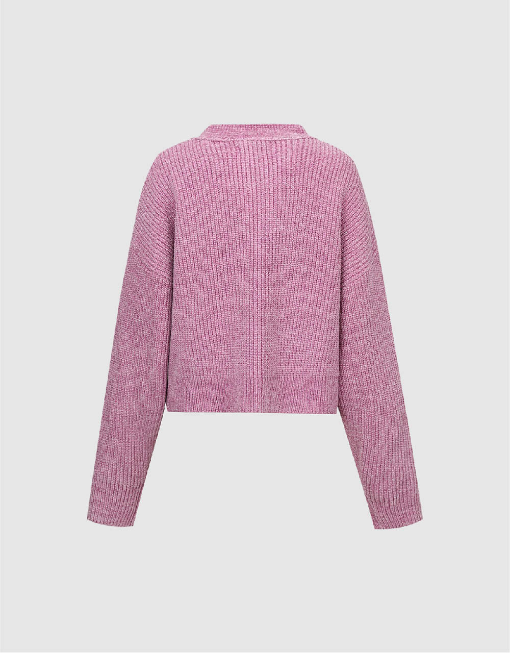 Drop Shoulder Sleeve V-Neck Knitted Cardigan
