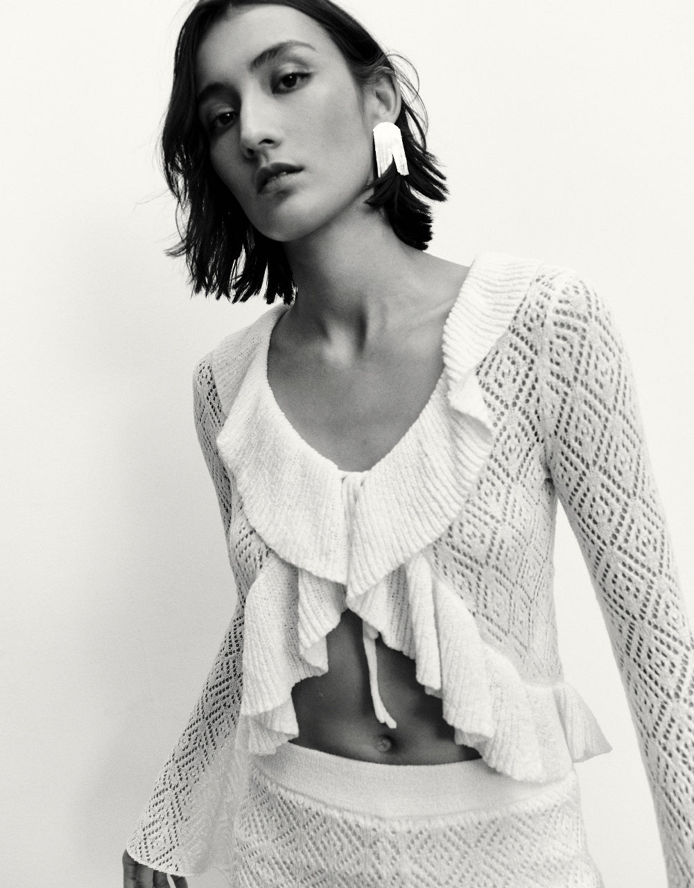 Butterfly Sleeve V-Neck Knitted Cardigan
