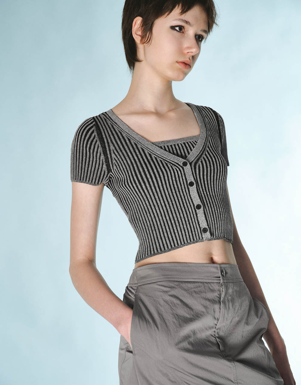 2 In 1 Knitted T-Shirt