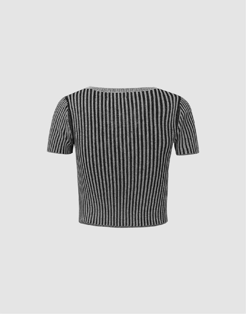 2 In 1 Knitted T-Shirt