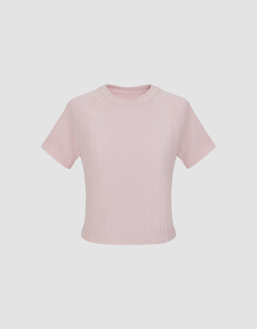 Crew Neck Skinny Knitted T-Shirt