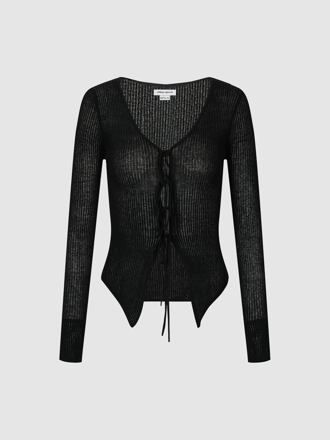 Tie Front Knitted Cardigan