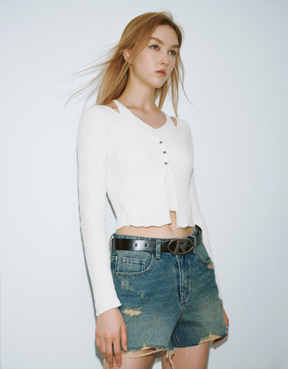 Halter Neck 2 In 1 Knitted Cardigan