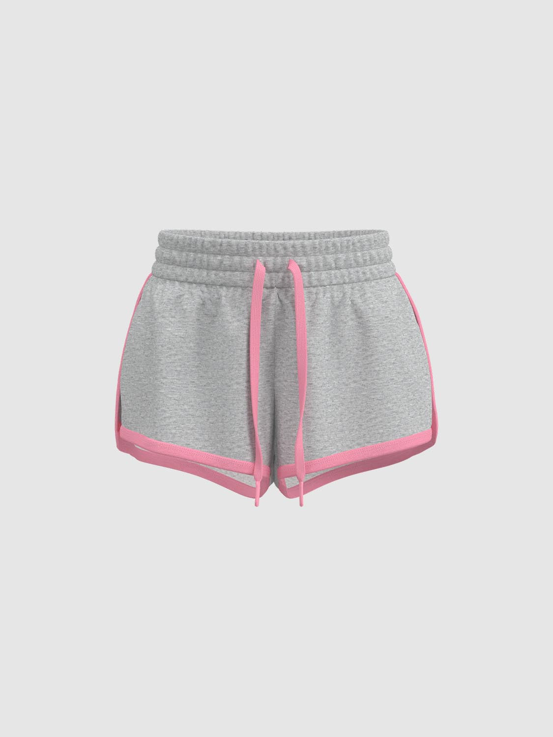 Contrast Trim Drawstring Shorts