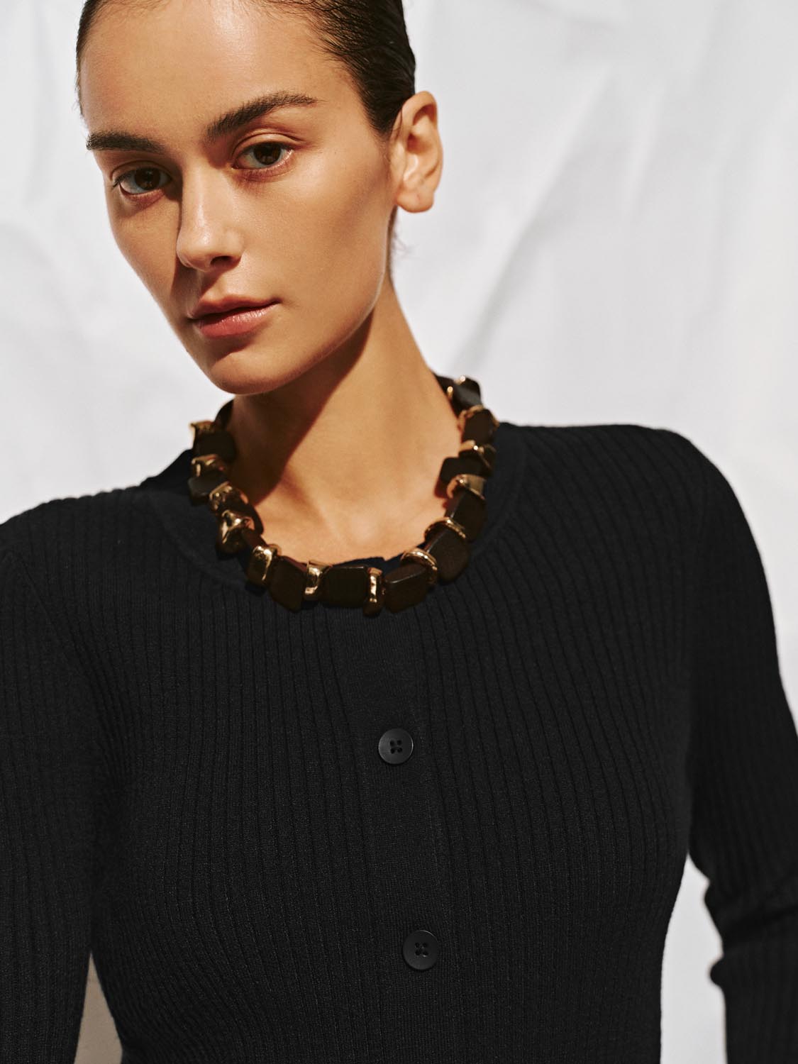 V-Neck Button Up Knitted Cardigan