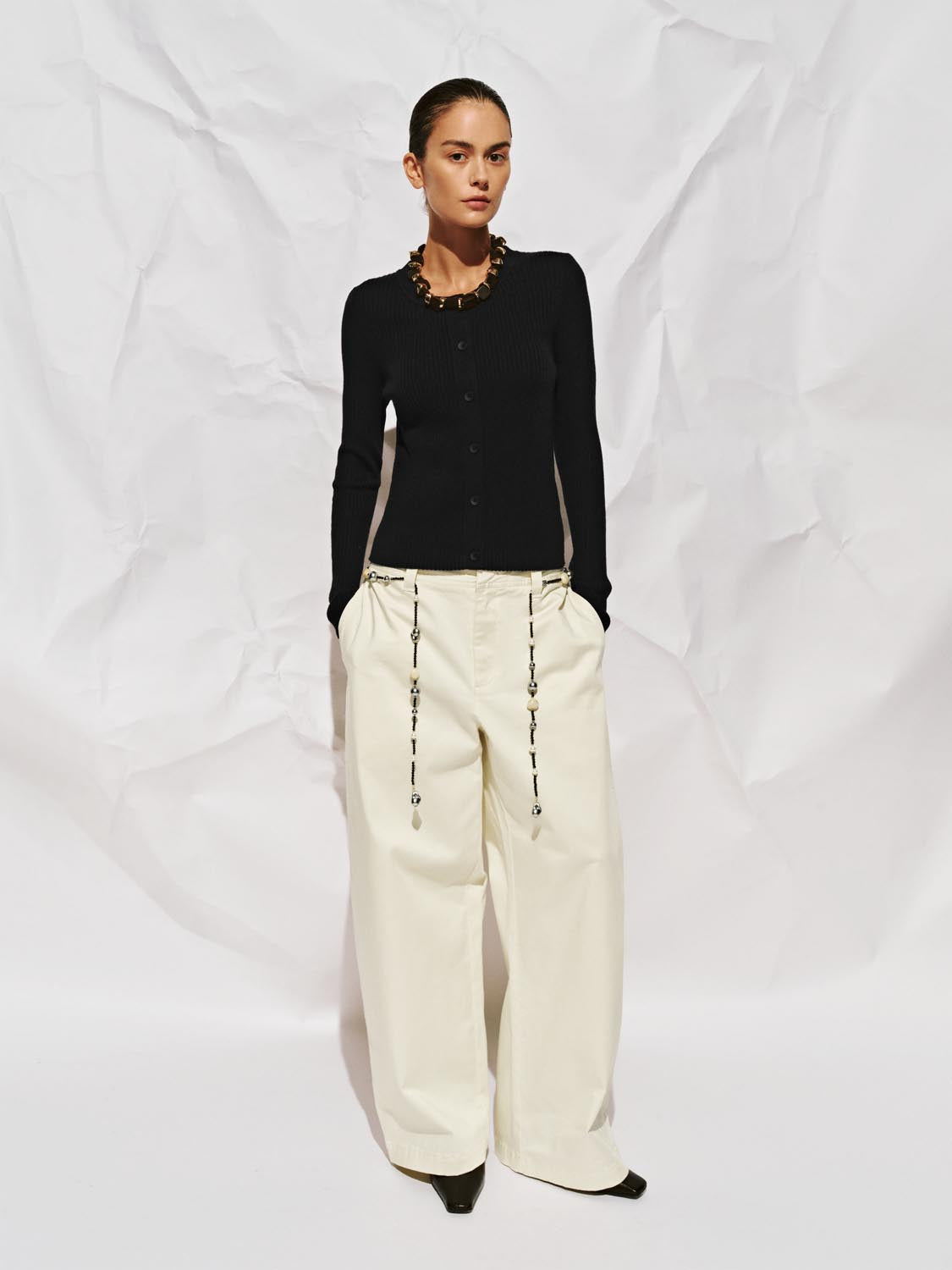 V-Neck Button Up Knitted Cardigan