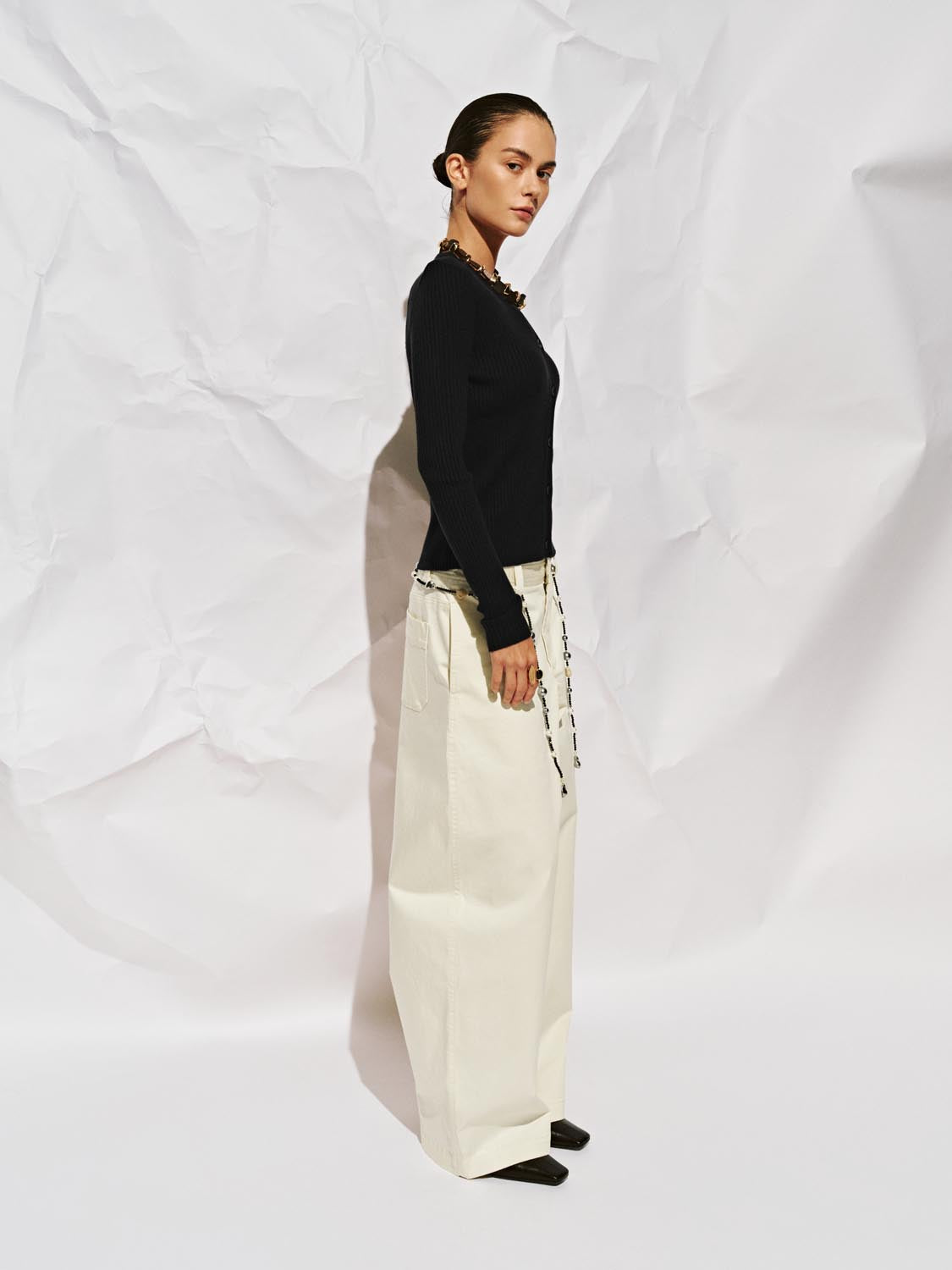 V-Neck Button Up Knitted Cardigan