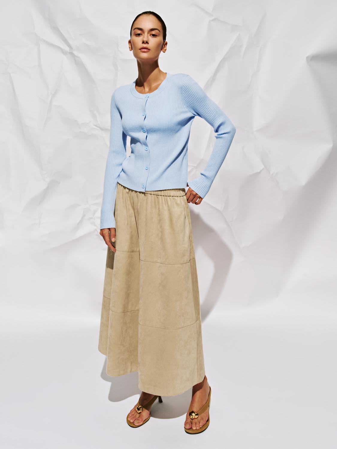 V-Neck Button Up Knitted Cardigan