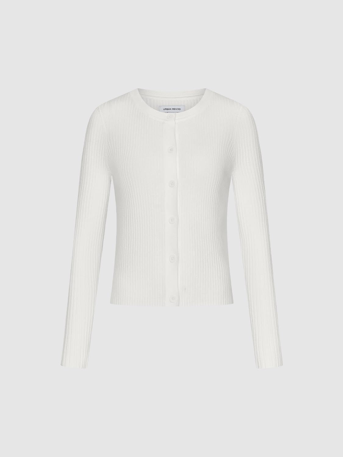 V-Neck Button Up Knitted Cardigan