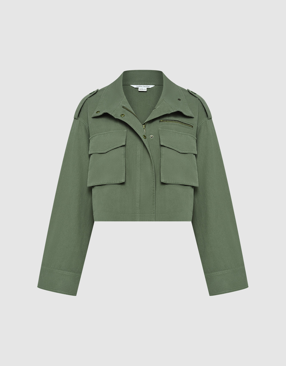 Zipper Front Straight Jacket