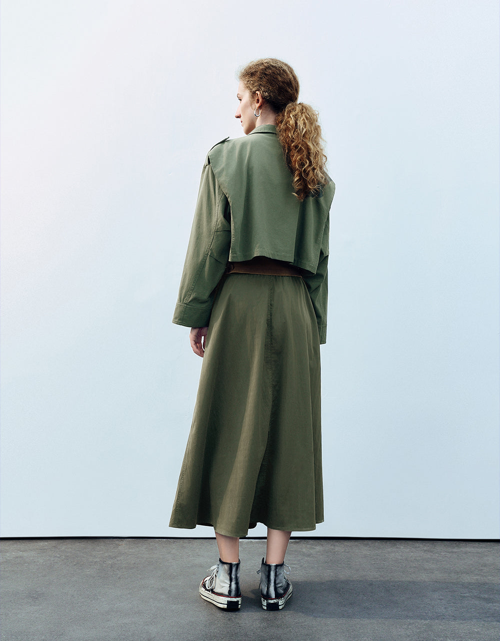 Zipper Front Straight Jacket