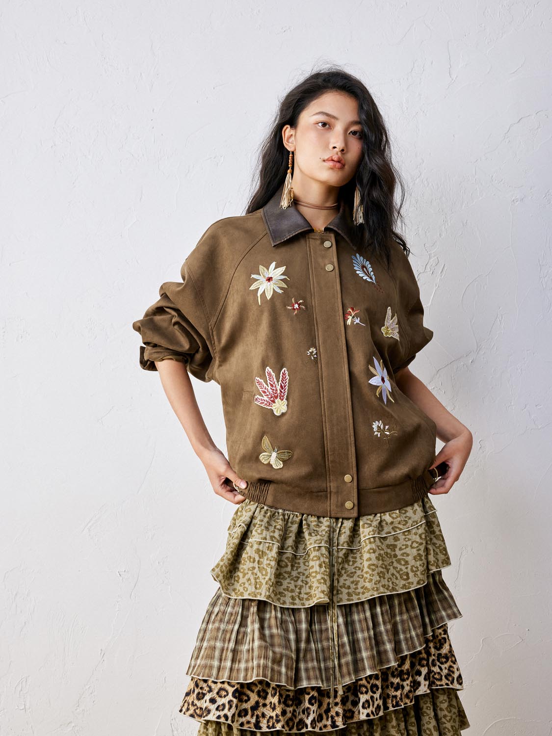 Suede Embroidered Jacket