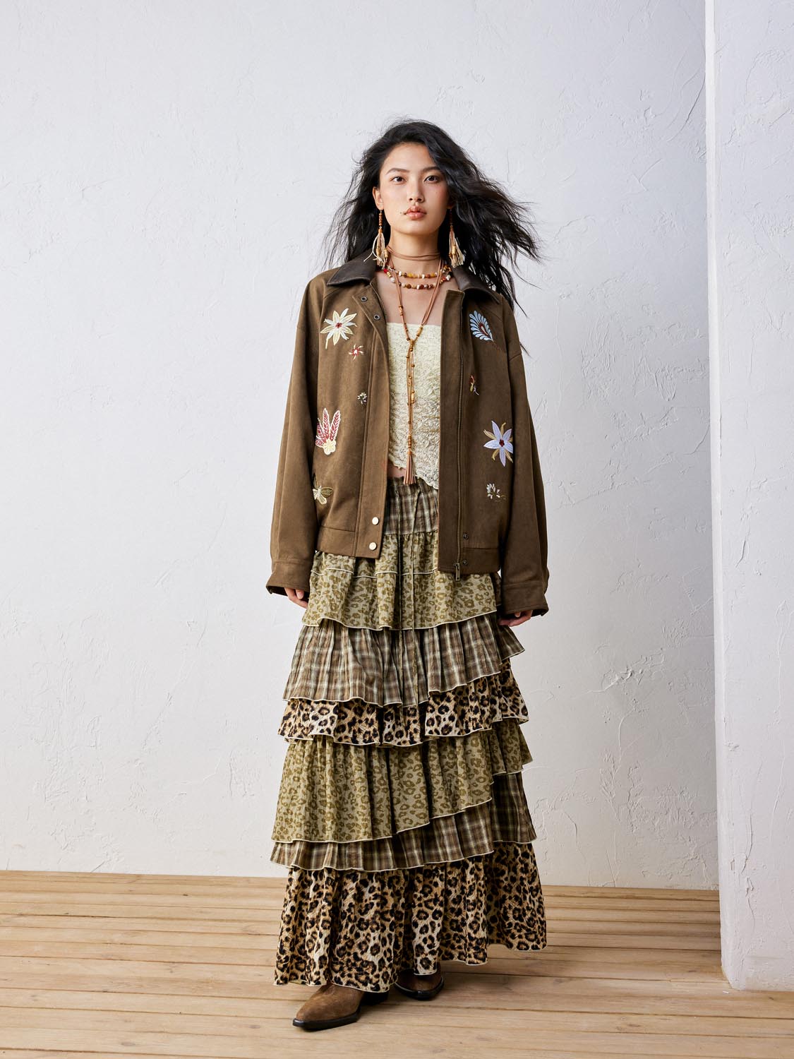 Suede Embroidered Jacket