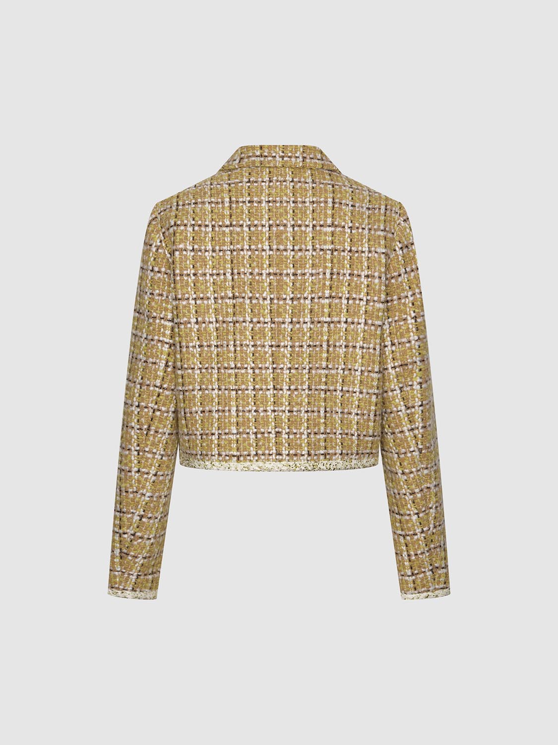 Thick Button Up Tweed Jacket