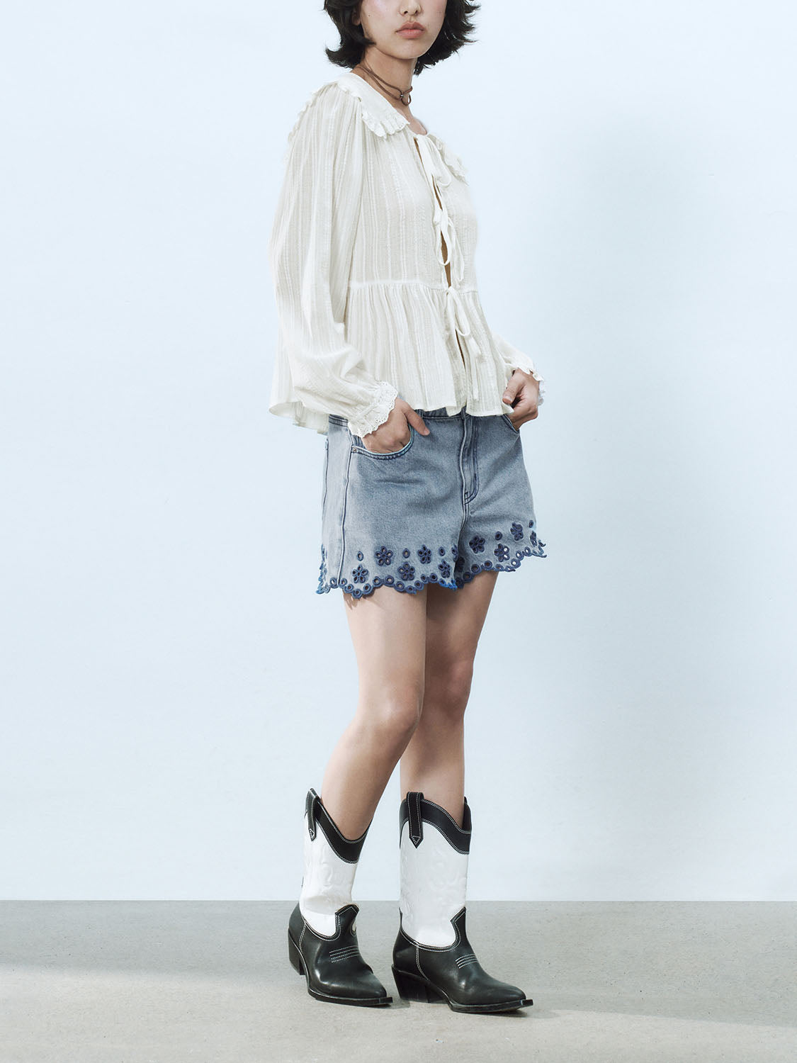 Lace Up Blouses