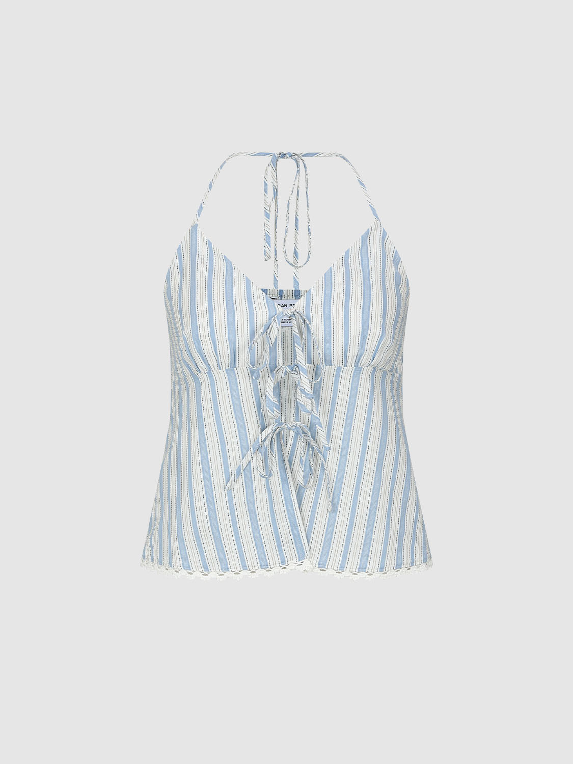 Striped Halter Neck Cami Tops