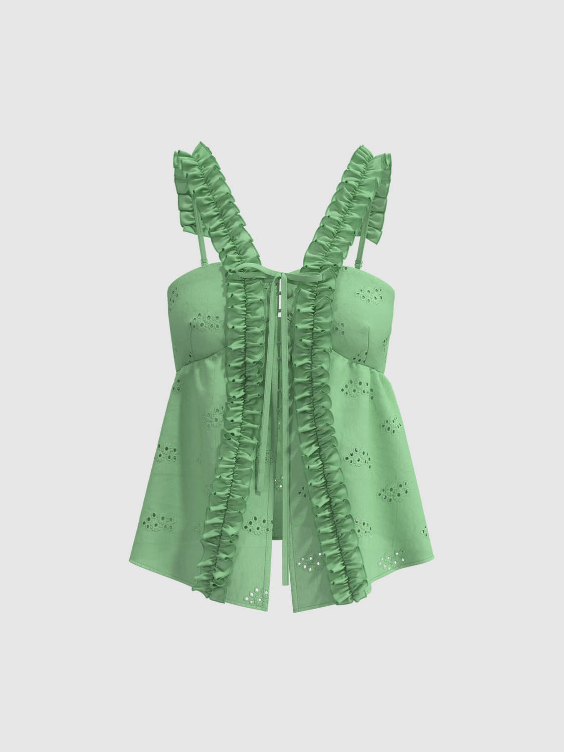 Ruffle Strap Cami Tops
