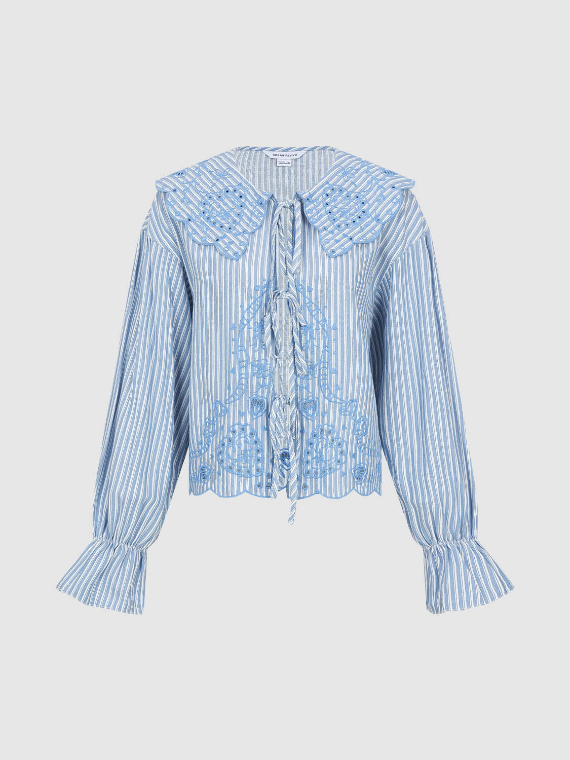 Lace Up Front Floral Shirts