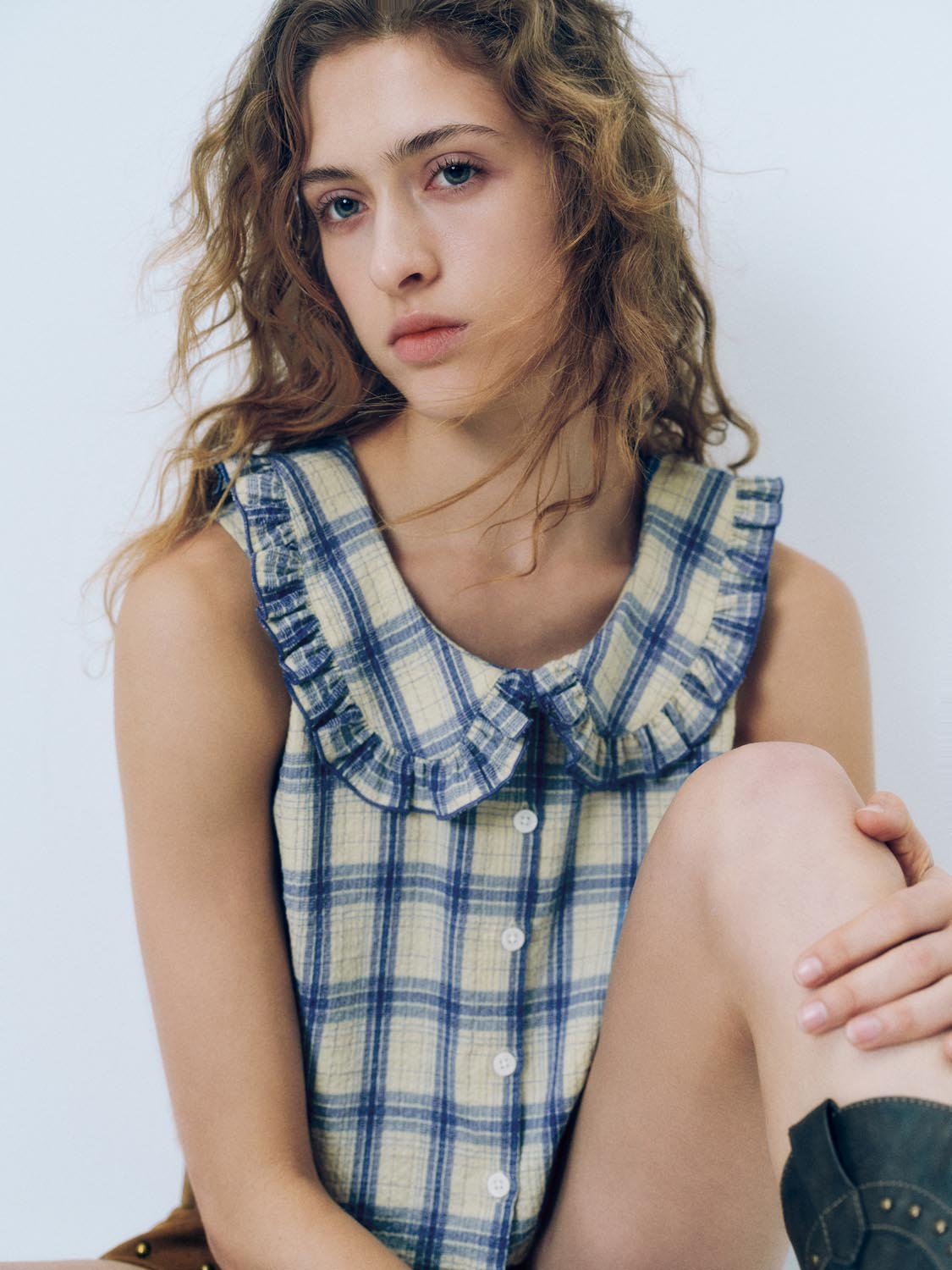 Plaid Sleeveless Shirts