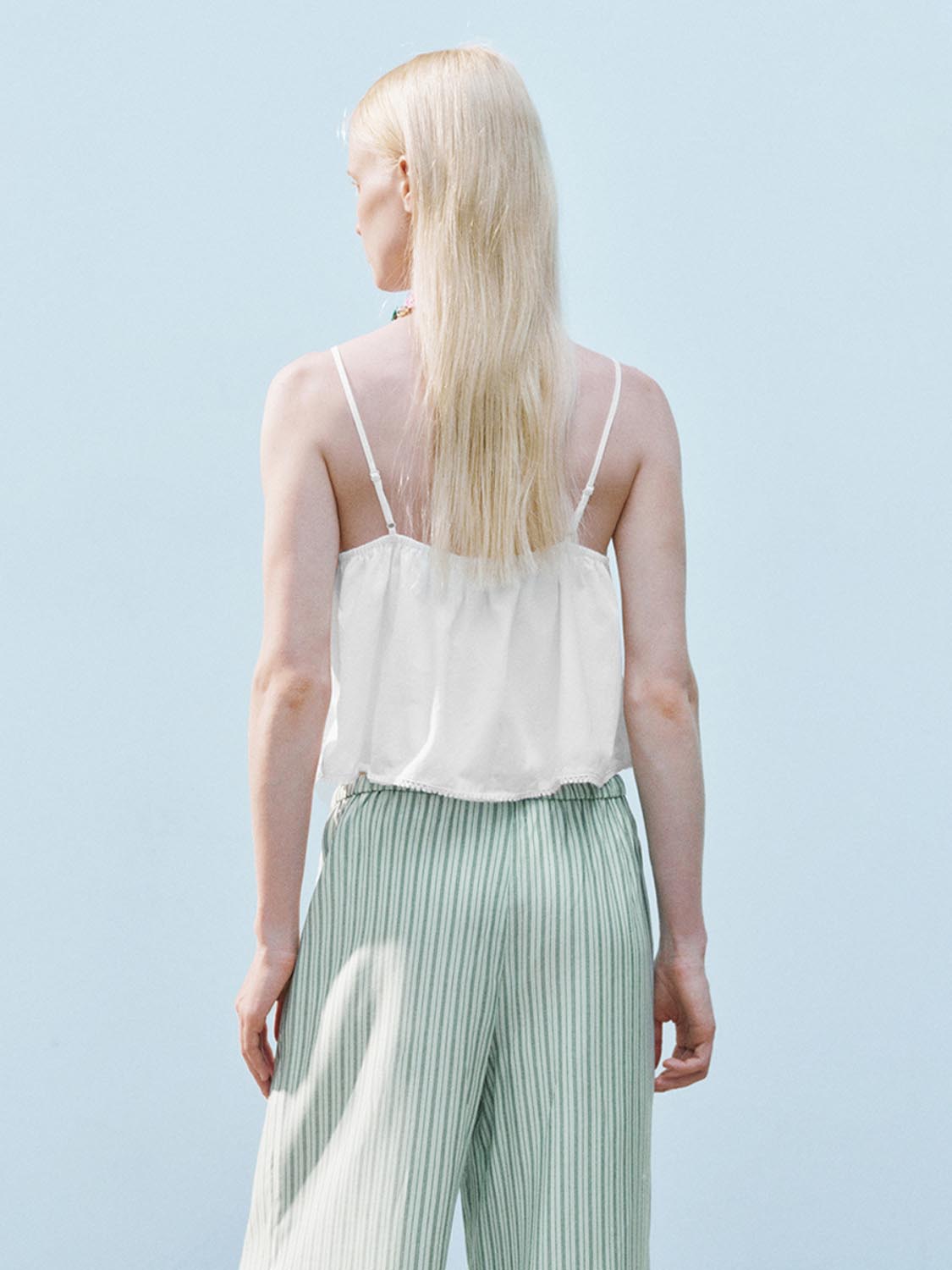 Ruffle Hem Cami Tops
