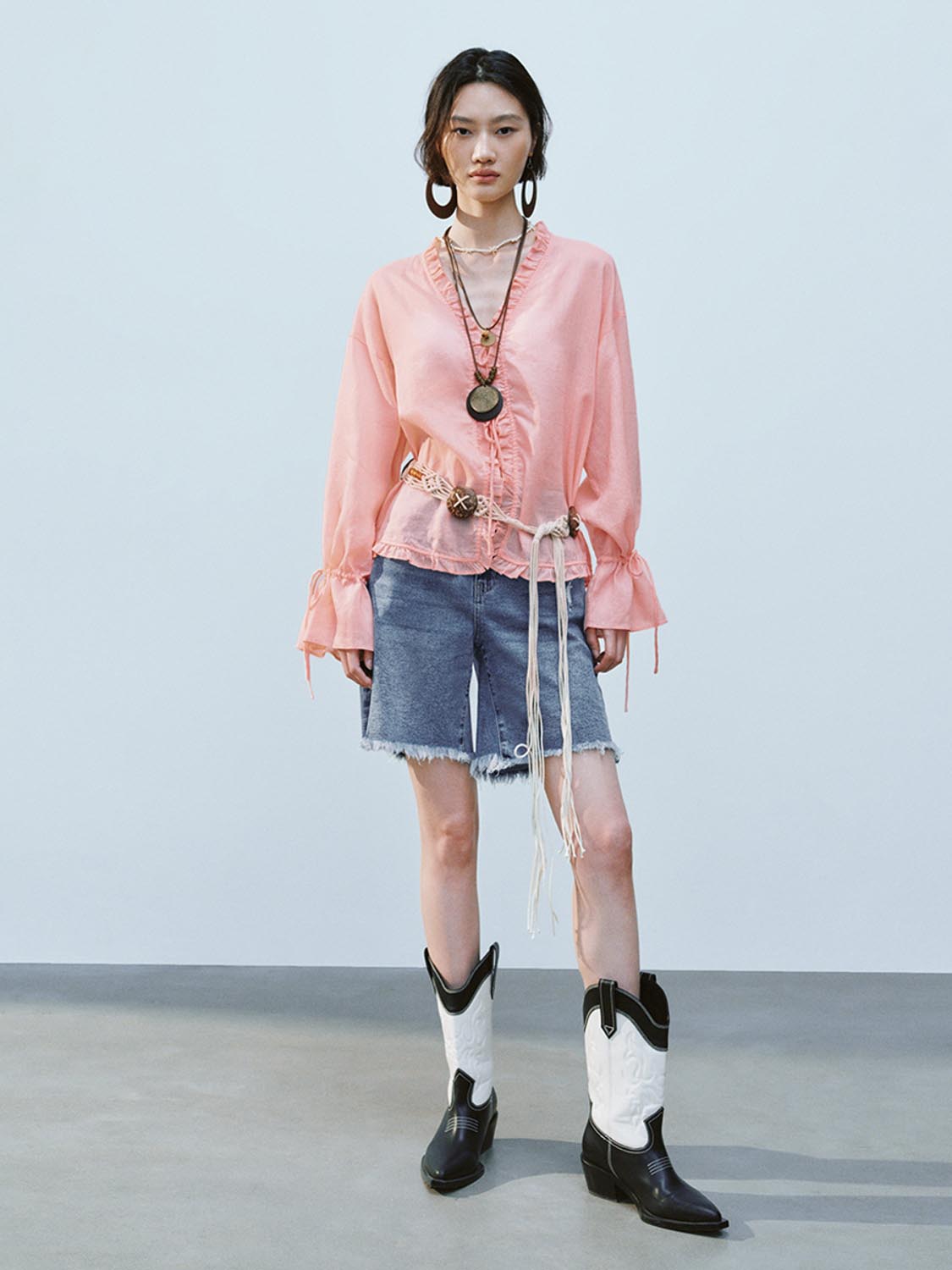 Ruffle Trim Shirts