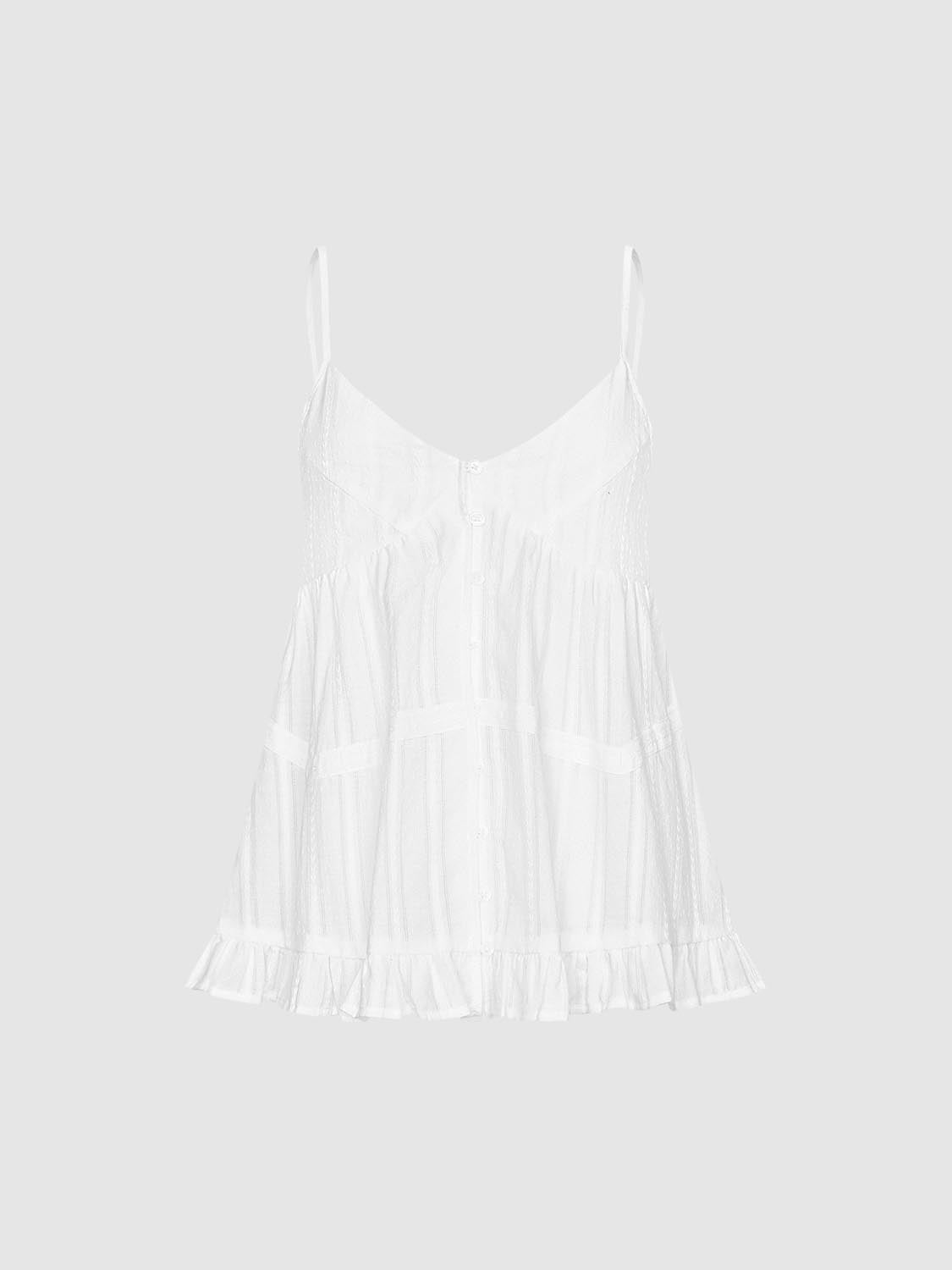 Ruffle Hem Cami Tops