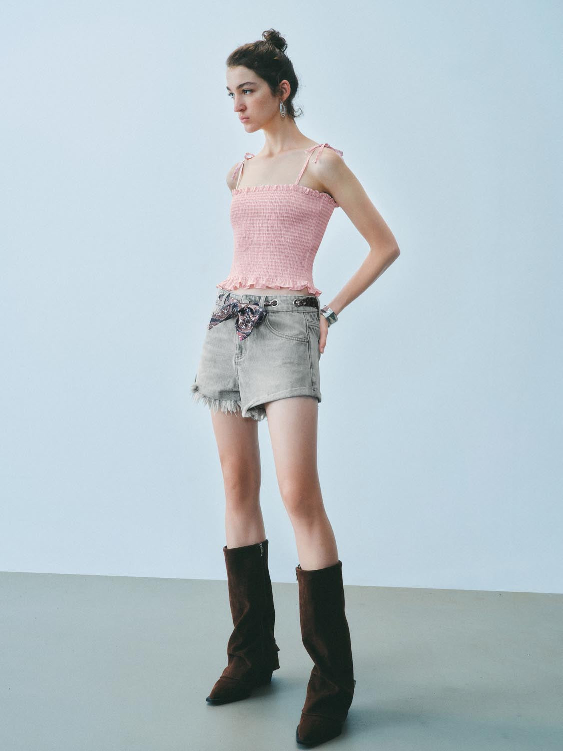 Shirred Strap Tops