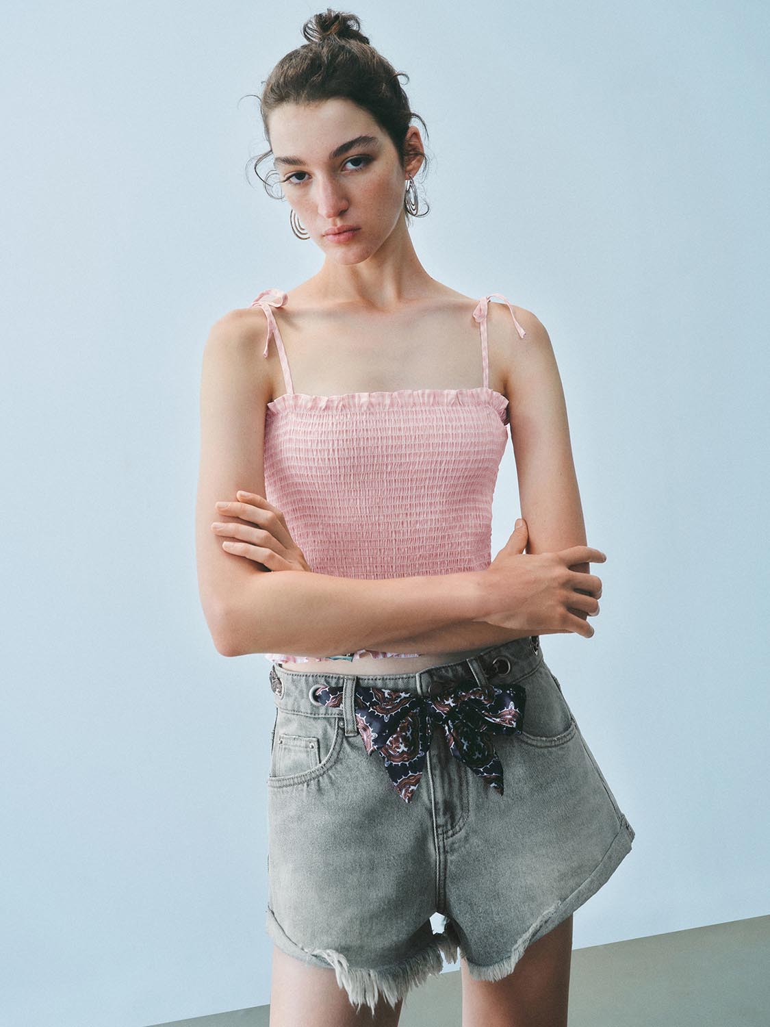 Shirred Strap Tops