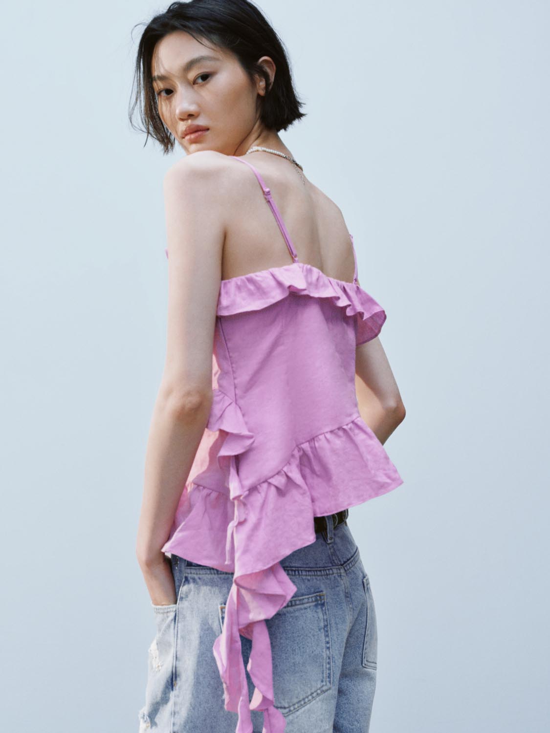 Ruffle Cami Tops