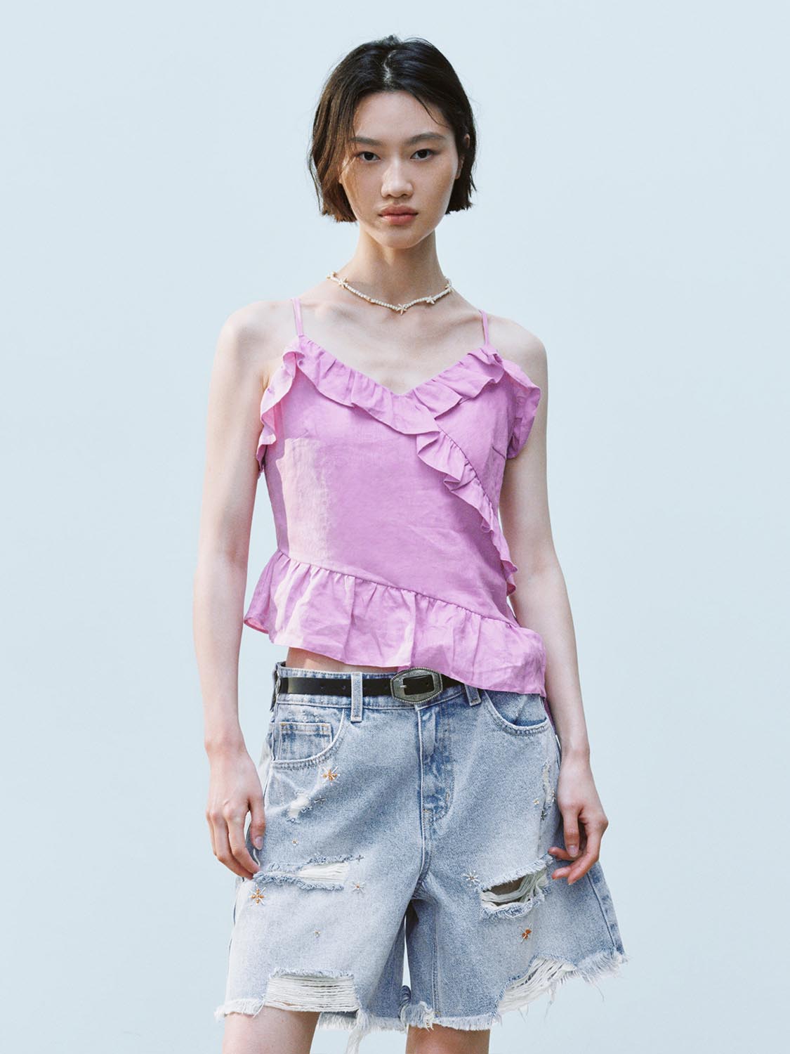 Ruffle Cami Tops