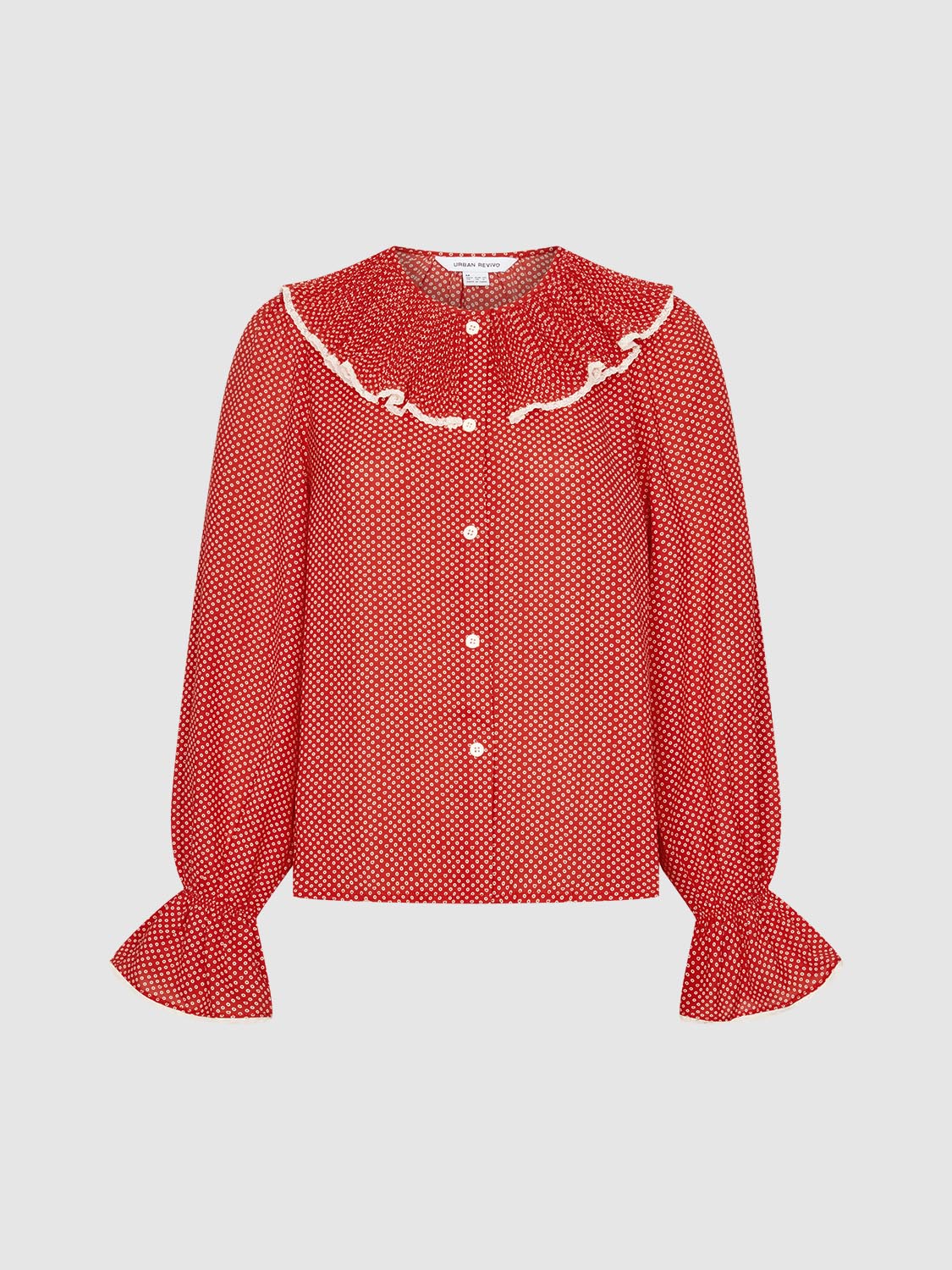 Dotted Ruffle Shirts