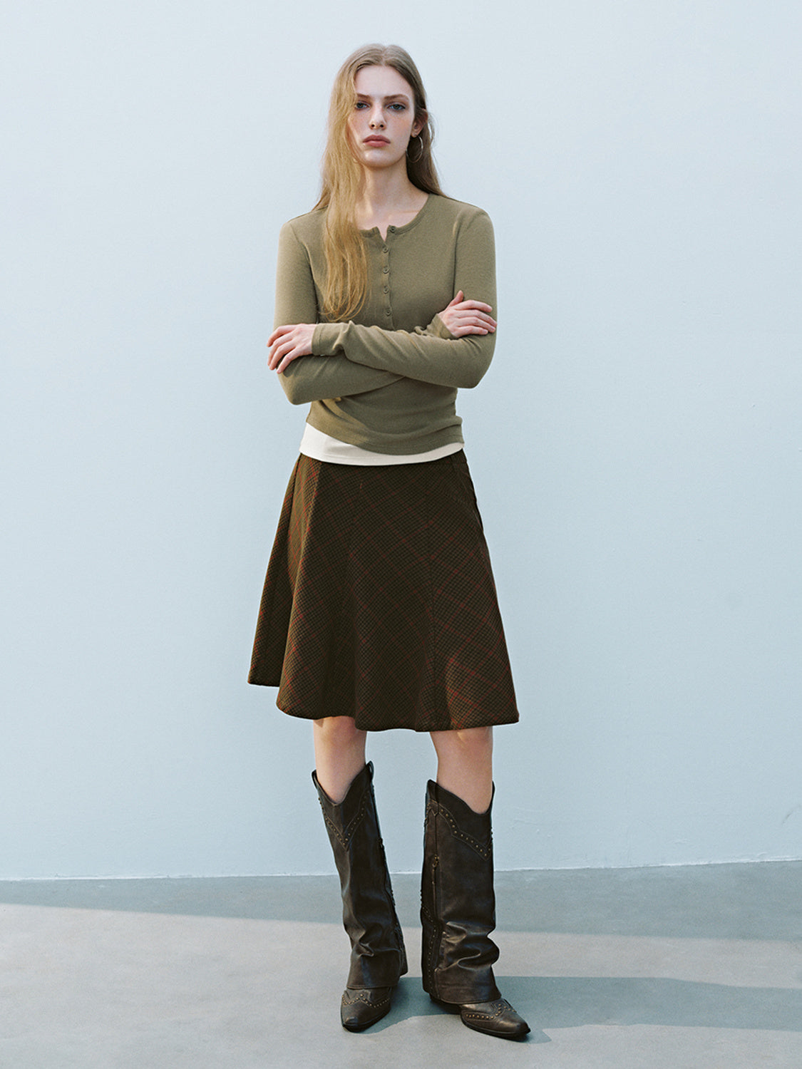2 In 1 Skinny Long Sleeve T-Shirts