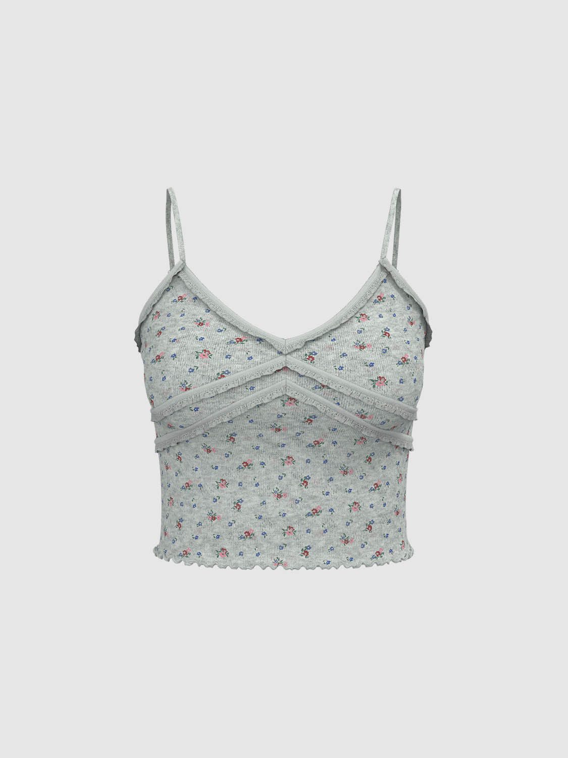 Floral Skinny Tank Tops