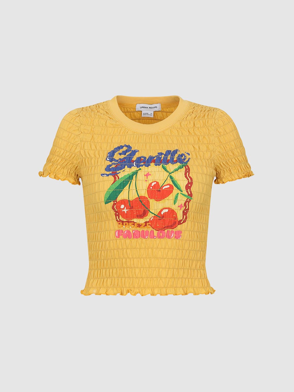 Shirred Short Sleeve T-Shirts