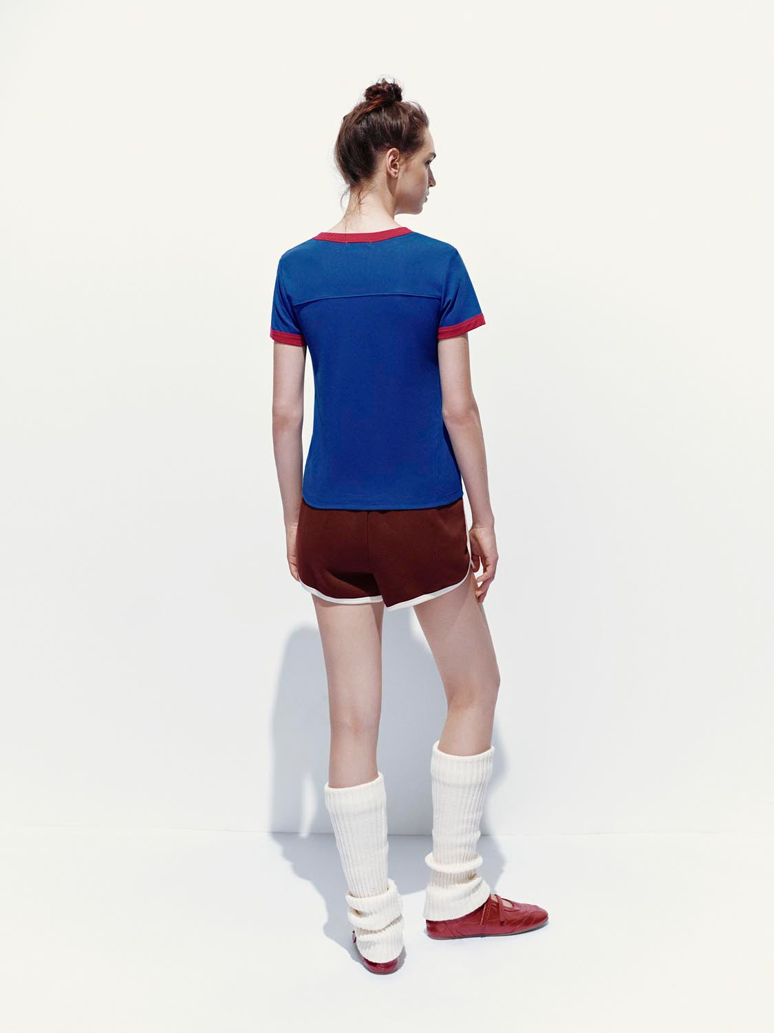 Contrast-Color Print T-Shirts